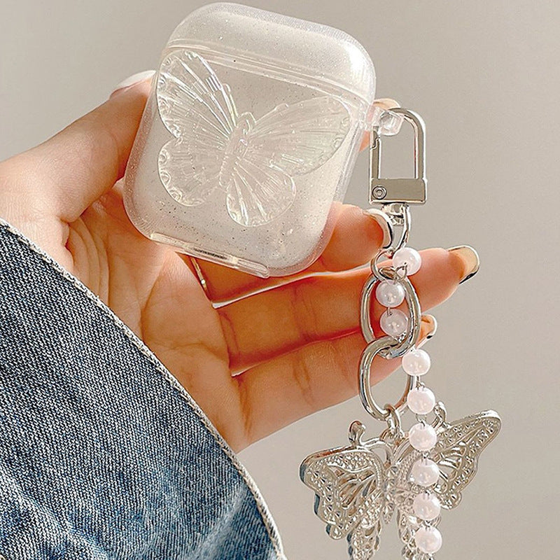 Glitter Butterfly Airpods Case