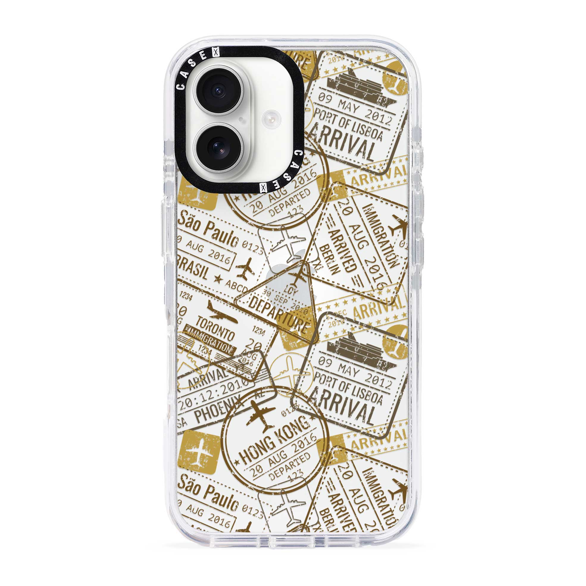 Yellow Travel Stamps