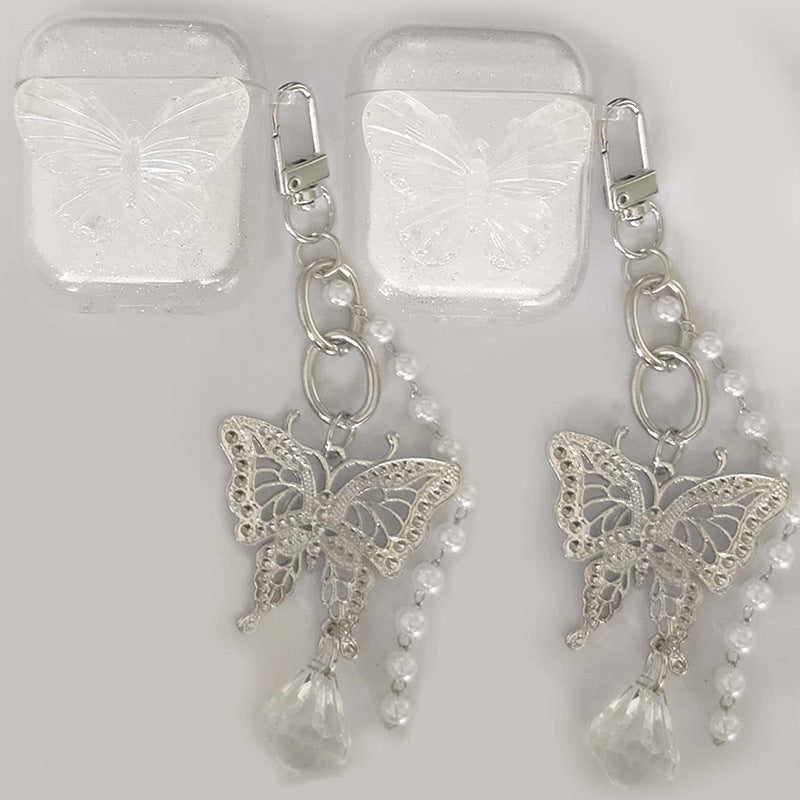 Glitter Butterfly Airpods Case