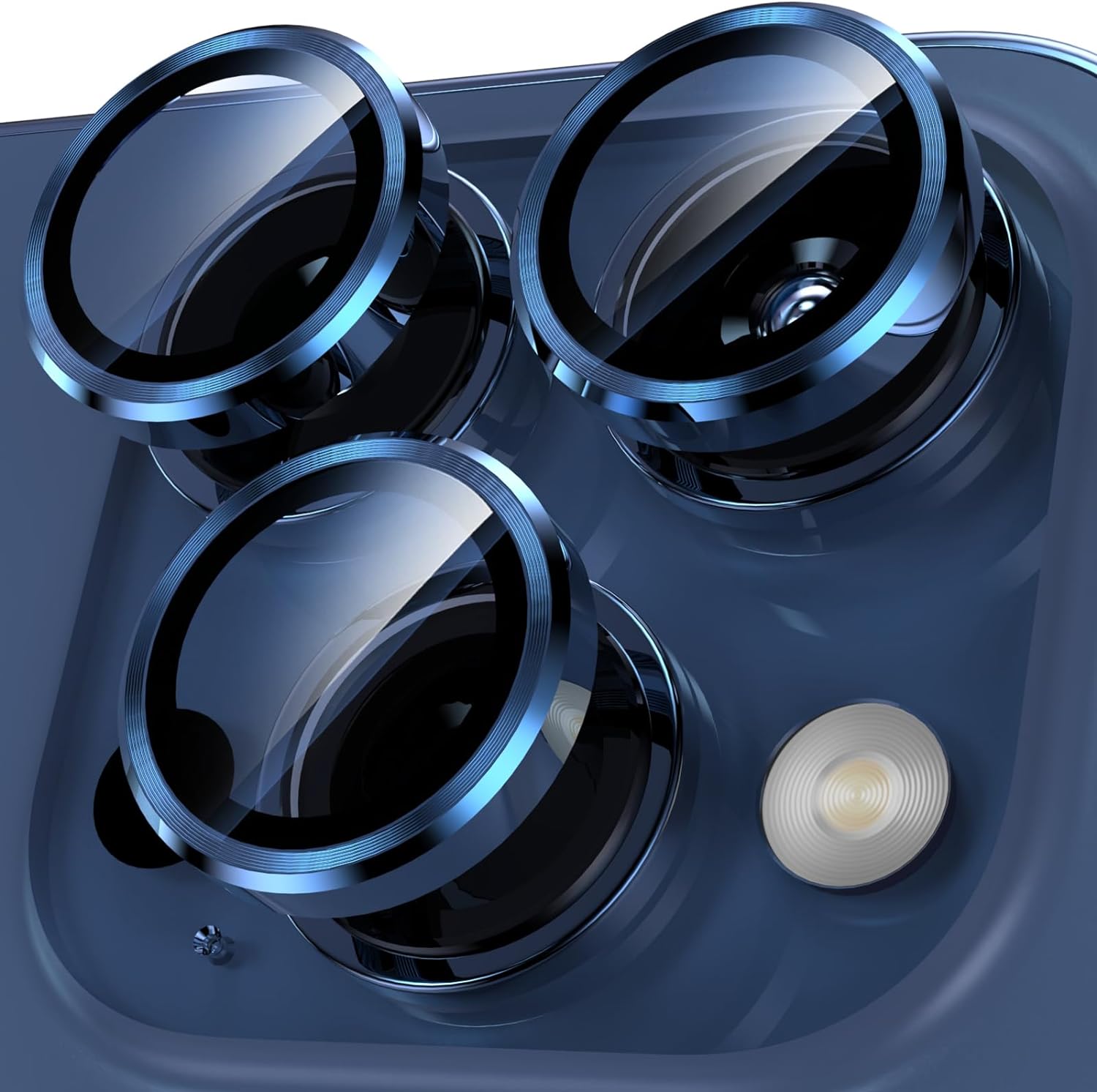 15 Pro/15 Pro Max Blue Titanium Ring Lens Protector