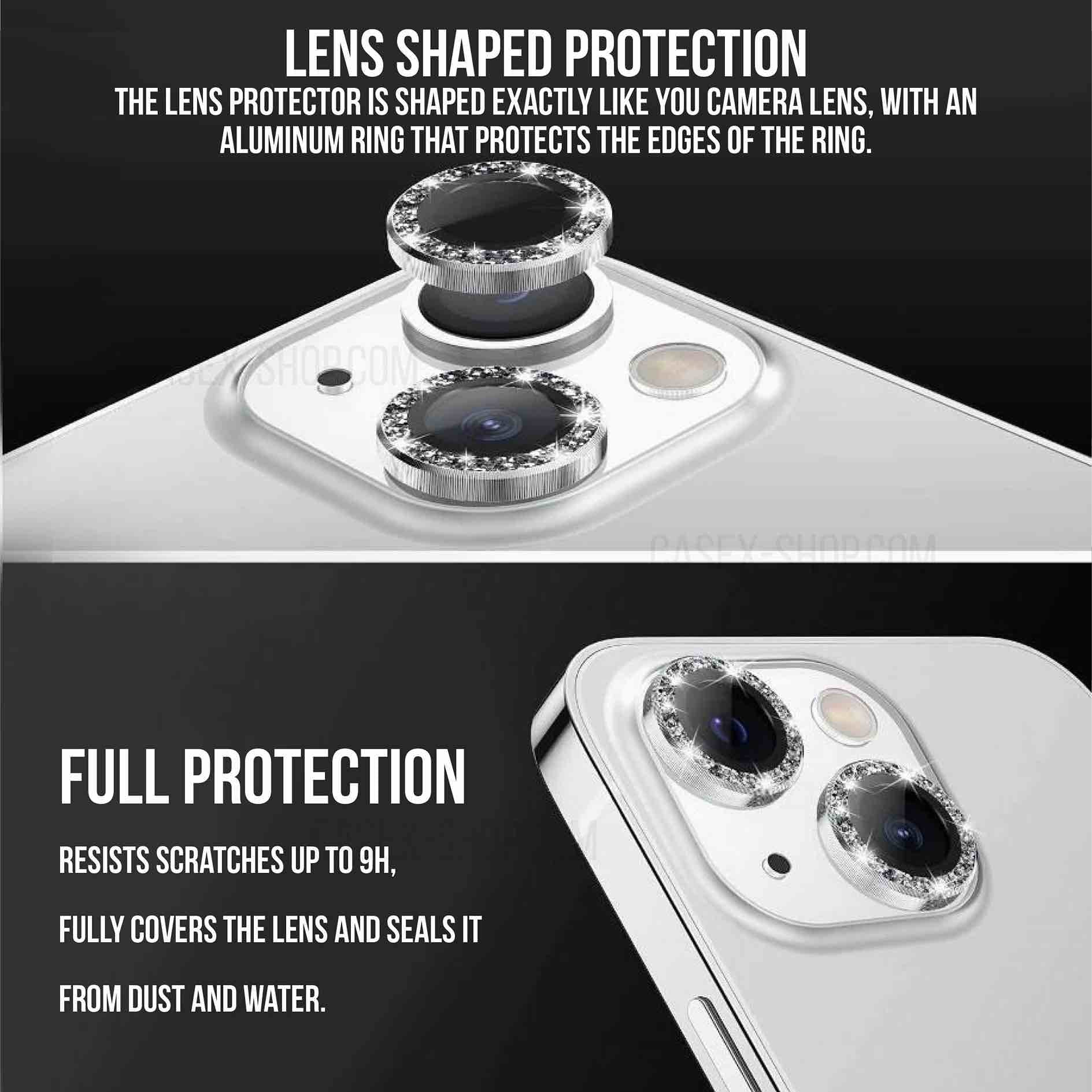 All Models Black Glitter Ring Lens Protection