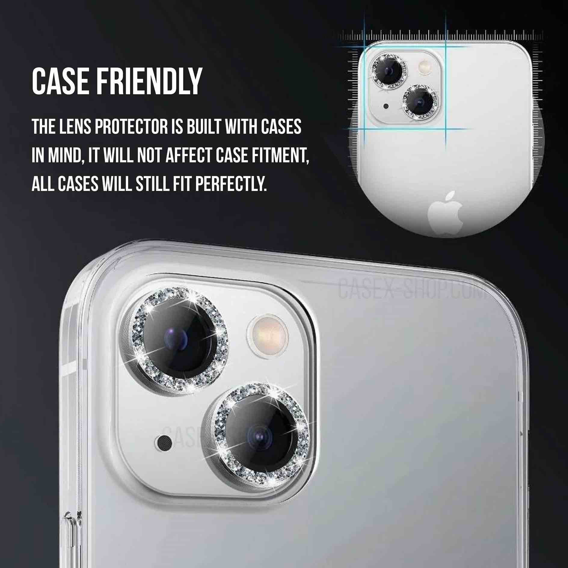 All Models Glitter Silver Ring Lens Protection