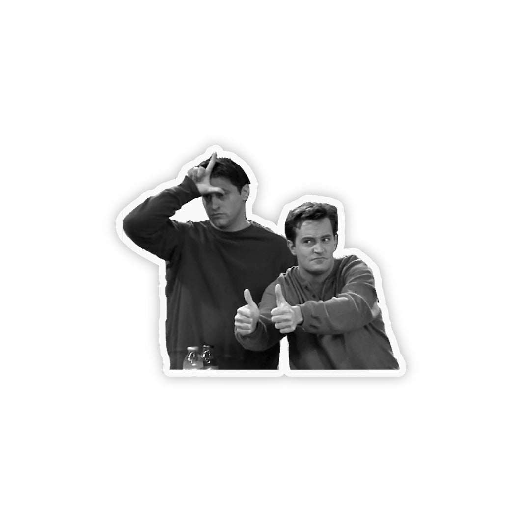 B&W Joey and Chandler