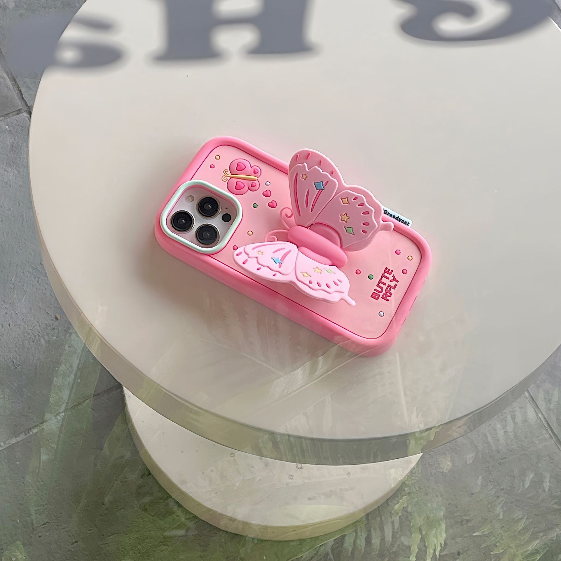 3D Pink Butterfly Case