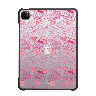 Pink Travel Stamps