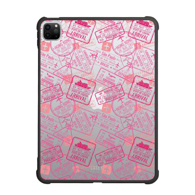 Pink Travel Stamps