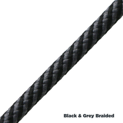 black & grey braided