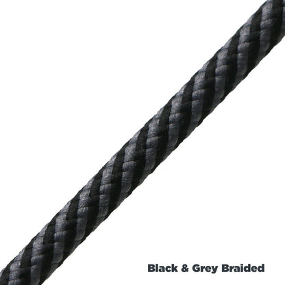 black & grey braided