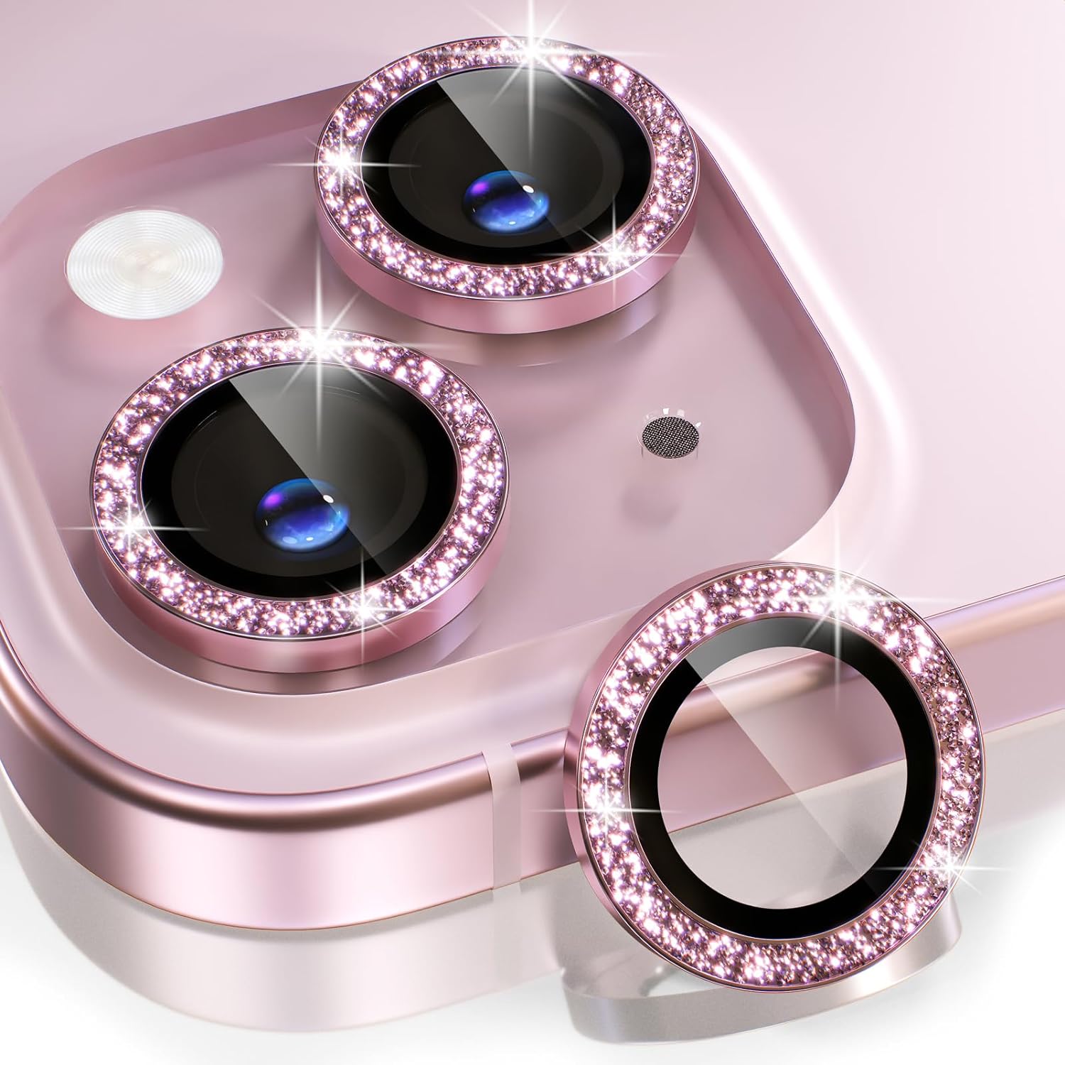 Glitter Pink Ring Lens Protection