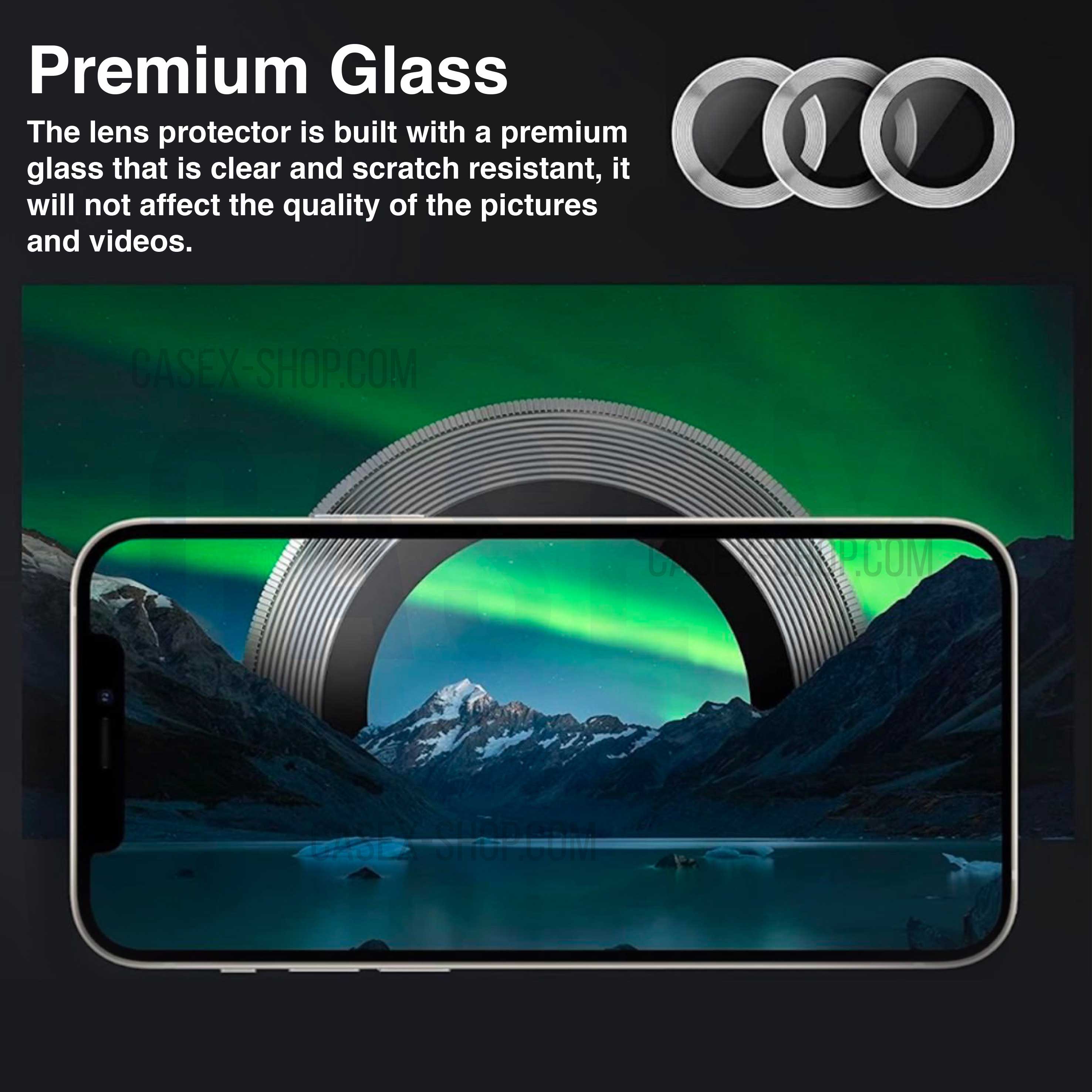 13 Pro Max Alpine Green Ring Lens Protector