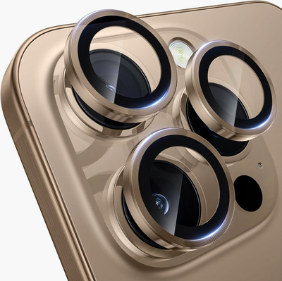 iPhone 16 Pro/16 Pro Max Desert Titanium Ring Lens Protector