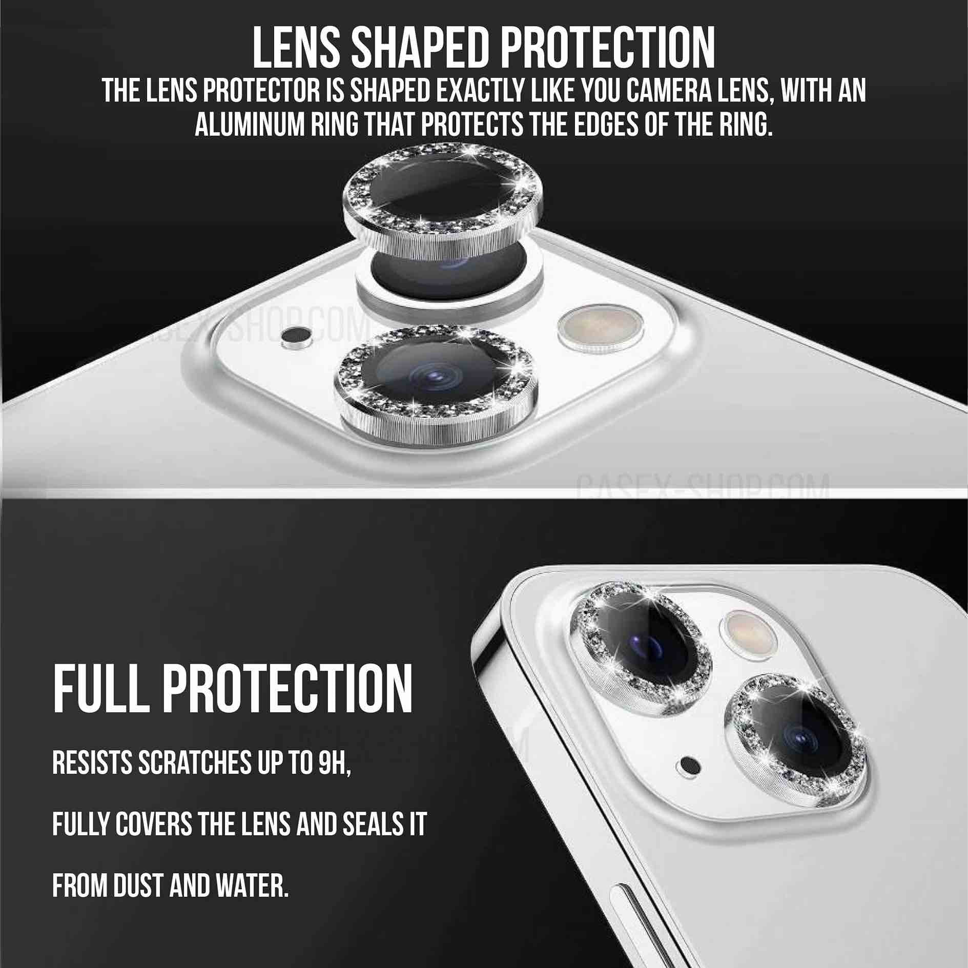 Deep Purple Glitter Ring Lens Protection