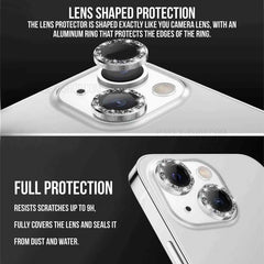 Silver Glitter Ring Lens Protection