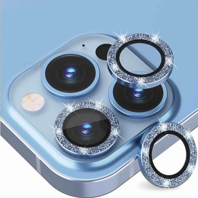 iPhone 13 Pro/13 Pro Max Glitter Sierra Blue Ring Lens Protection