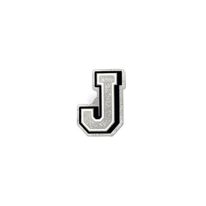 Silver Glitter Letters 2 Pin
