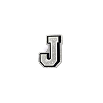 Silver Glitter Letters 2 Pin