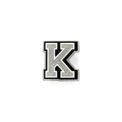 Silver Glitter Letters 2 Pin