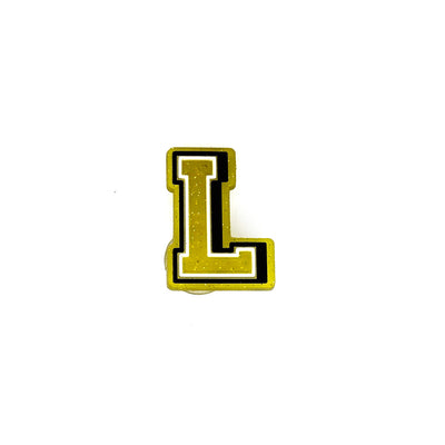 Gold Glitter Letters 2 Pin