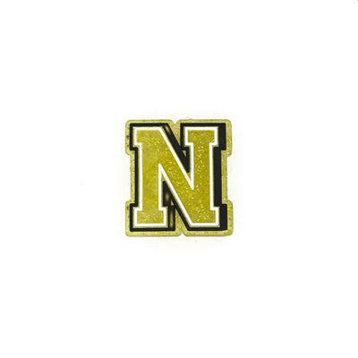 Gold Glitter Letters 2 Pin