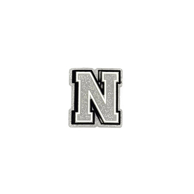 Silver Glitter Letters 2 Pin
