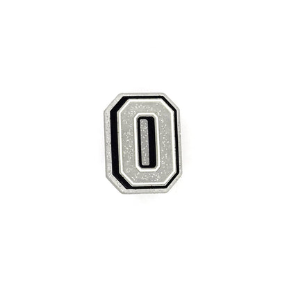 Silver Glitter Letters 2 Pin