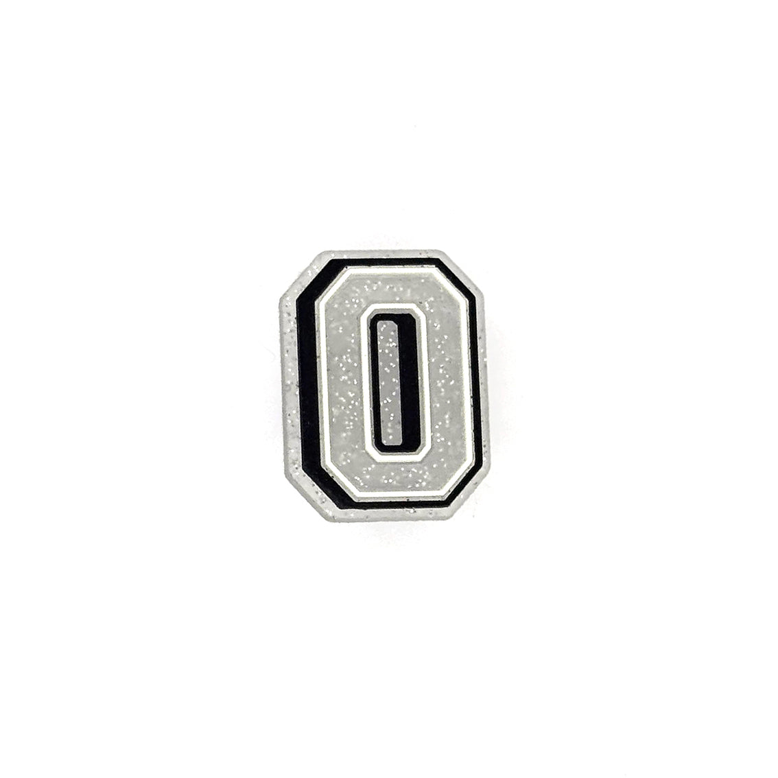 Silver Glitter Letters 2 Pin