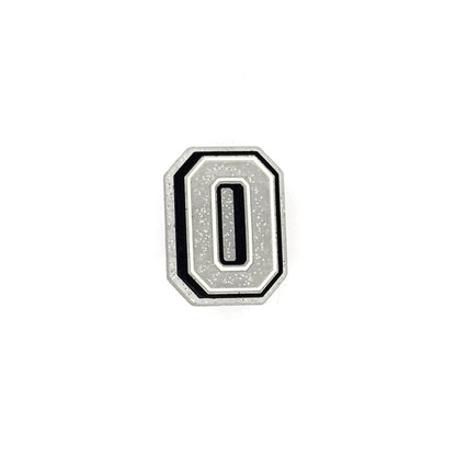 Silver Glitter Letters 2 Pin