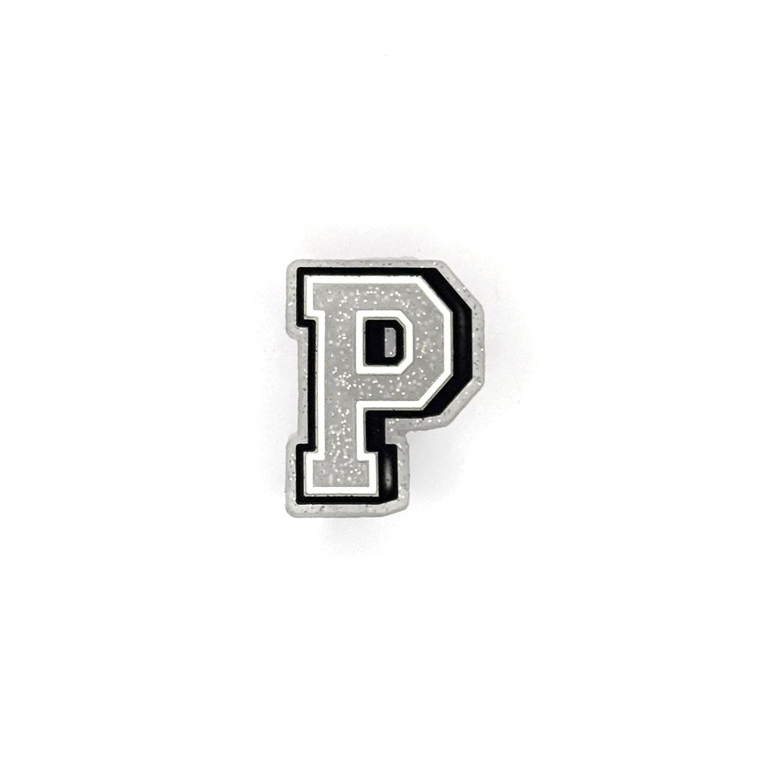 Silver Glitter Letters 2 Pin