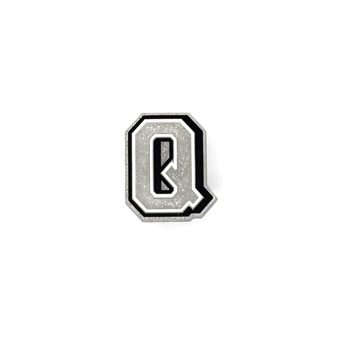 Silver Glitter Letters 2 Pin
