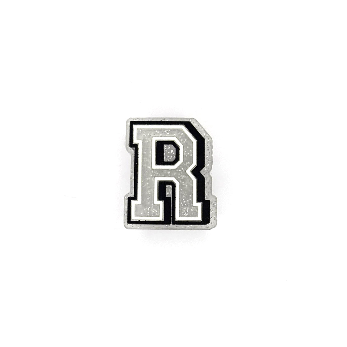 Silver Glitter Letters 2 Pin