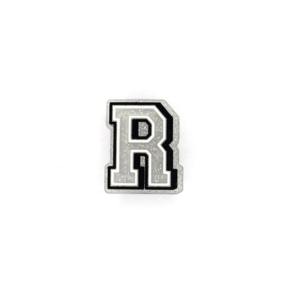 Silver Glitter Letters 2 Pin