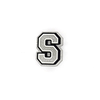 Silver Glitter Letters 3 Pin
