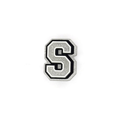 Silver Glitter Letters 3 Pin