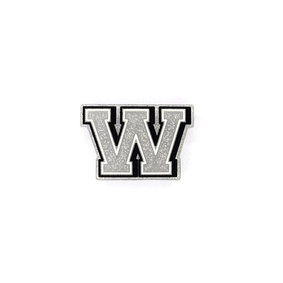 Silver Glitter Letters 3 Pin