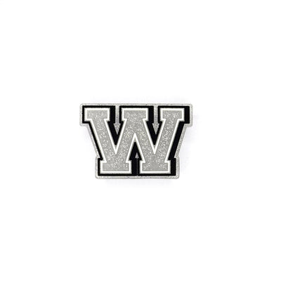 Silver Glitter Letters 3 Pin