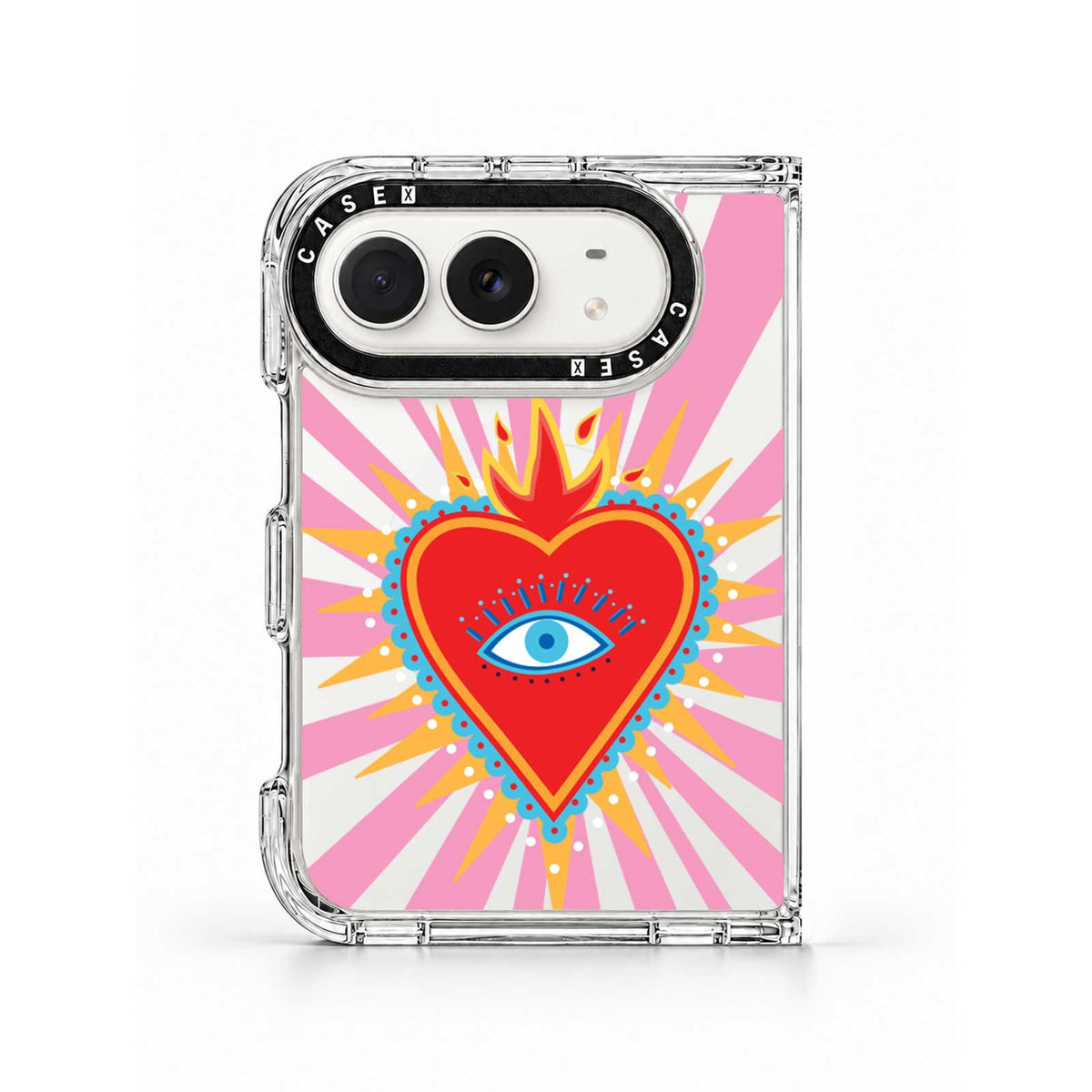Pink Flaming Heart - iPhone Duo - MagSafe