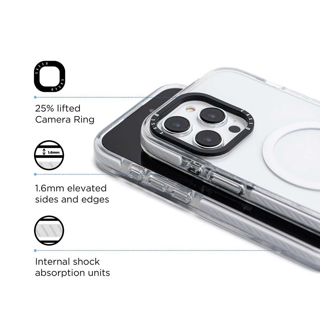 Raised camera and protective edges