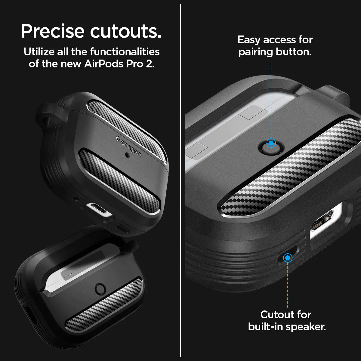 Airpods Spige Rugged Armor Case