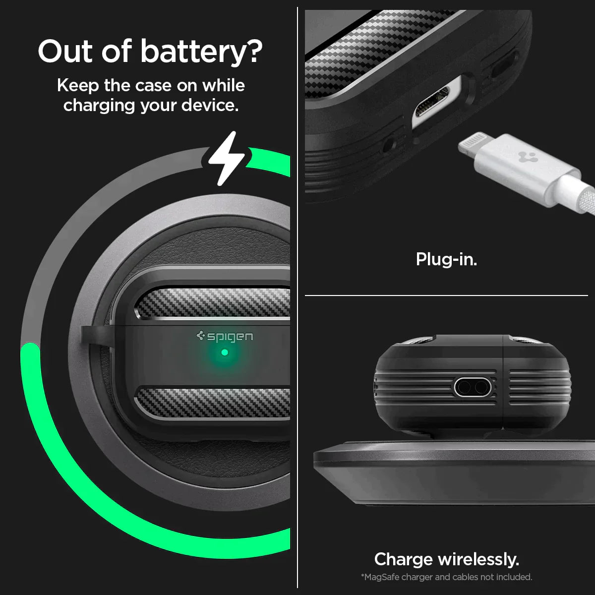Airpods Spige Rugged Armor Case