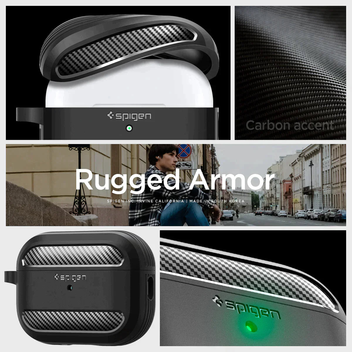 Airpods Spige Rugged Armor Case