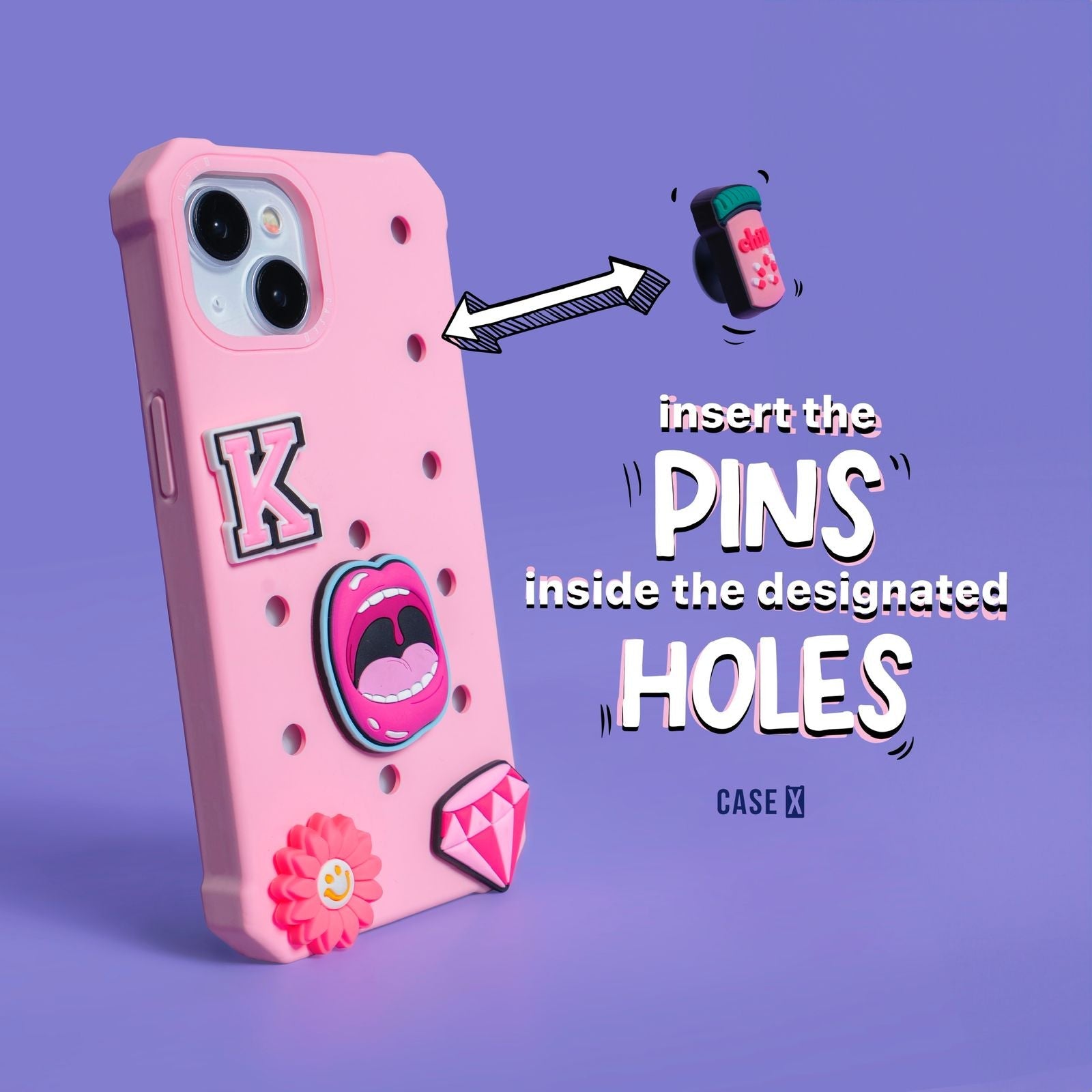 Pink Numbers Pin
