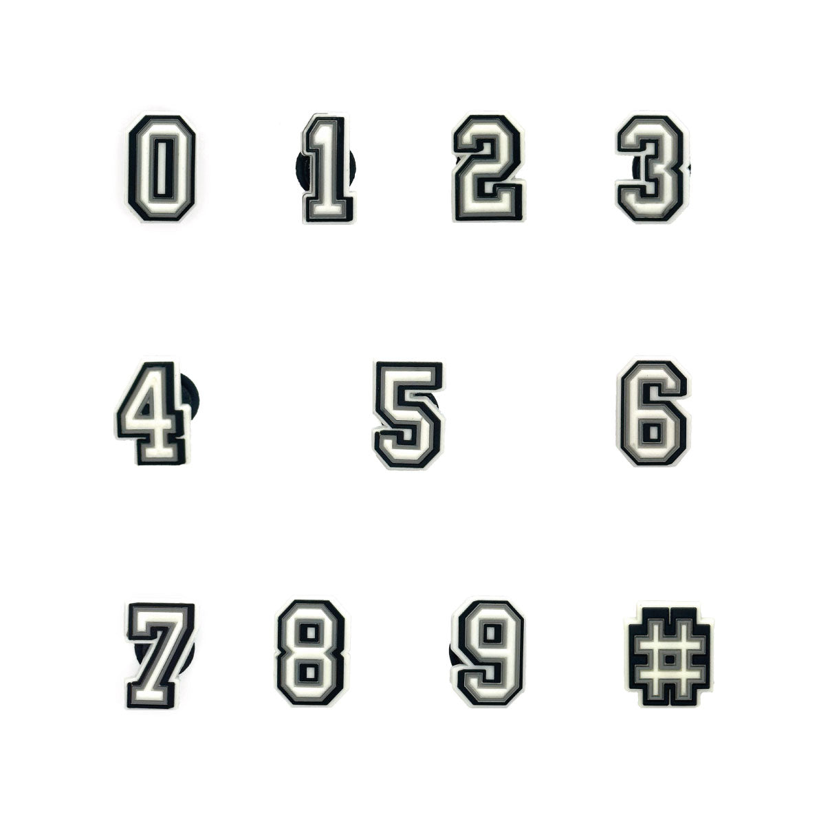 B&W Numbers Pin 1 – Case X