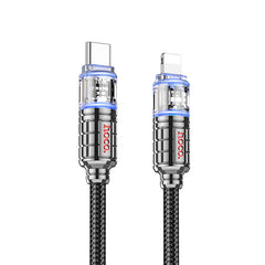 HOCO lightning to Type-C  Transparent Discovery Edition 27WATT charging data cable