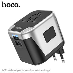 HOCO universal dual port conversion charger adapter