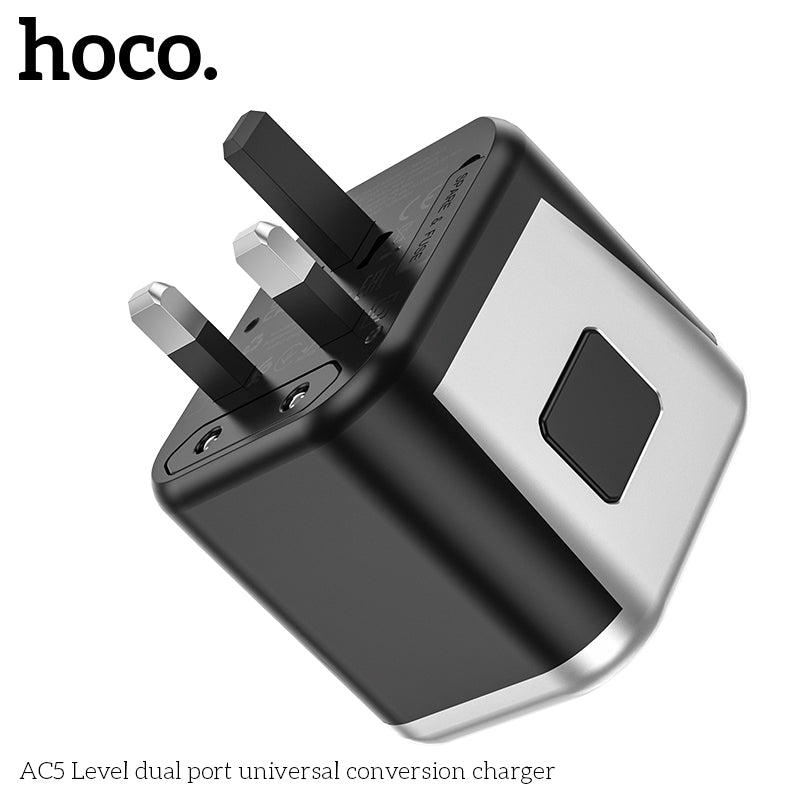 HOCO universal dual port conversion charger adapter