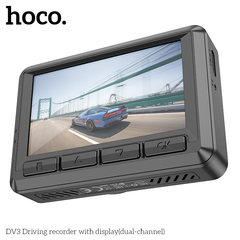 HOCO Driving recorder with display(dual-channel)