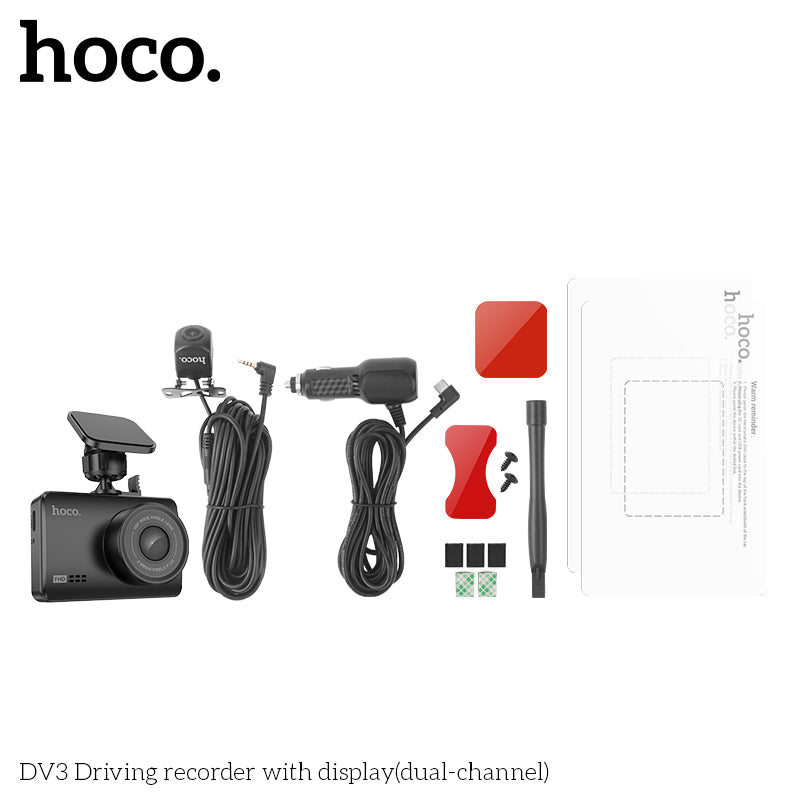 HOCO Driving recorder with display(dual-channel)