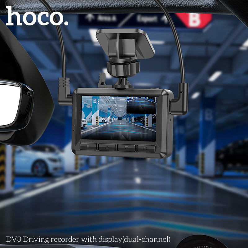 HOCO Driving recorder with display(dual-channel)