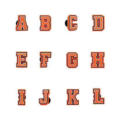Orange Letters Pin 1