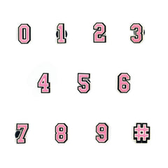 Pink Numbers Pin